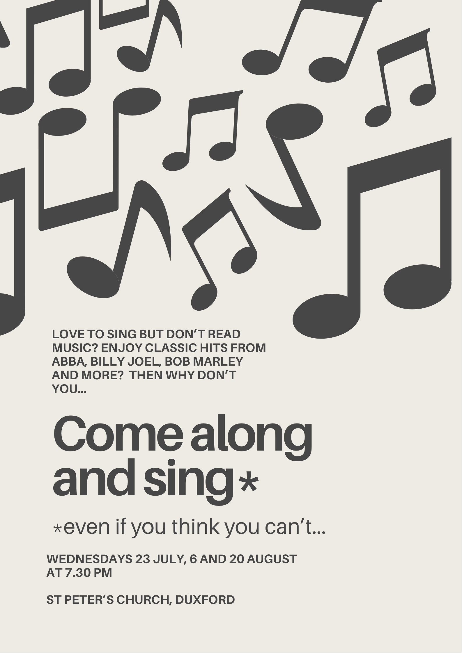 Come and sing Poster