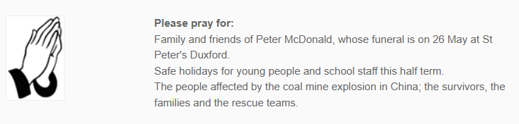 Prayers 24May26